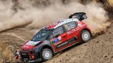 Kris Meeke i Paul Nagle jadący w Citroënie C3 WRC prowadzą po […]