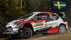 Elfyn Evans i Martin Scott (Toyota Yaris WRC) prowadzą po pierwszym etapie, […]